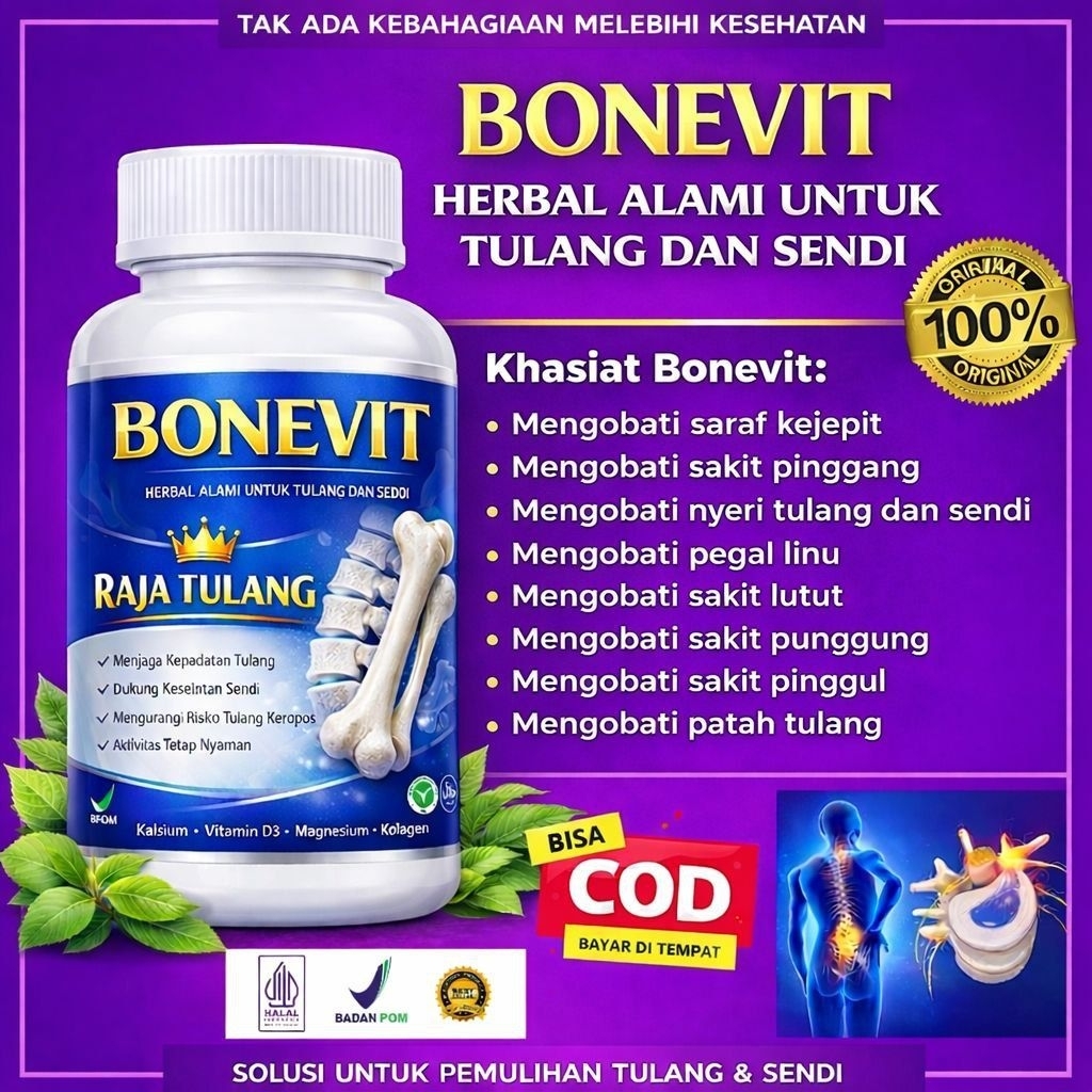 BONEVIT Membantu Mengatasi Patah Tulang Saraf Kejepit Nyeri Tulang Dan Sendi Osteofit Sendifit Etawa