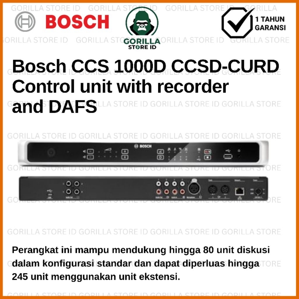 BOSCH CCS 1000 D CCSD-CURD Control Unit With Recorder And DAFS
