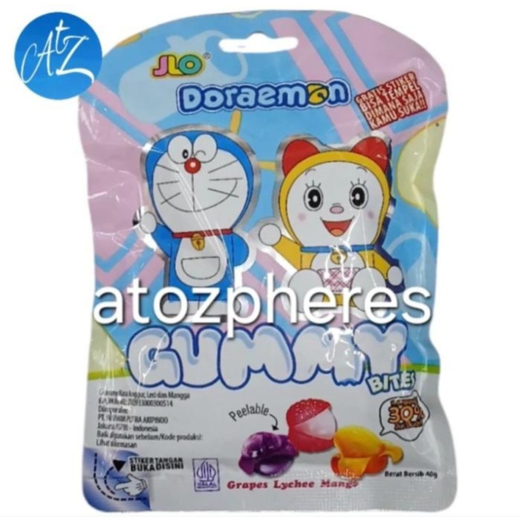 Cemilan snek makanan ringan permen kembang gula lunak jeli rasa buah anggur / leci / mangga halal MU