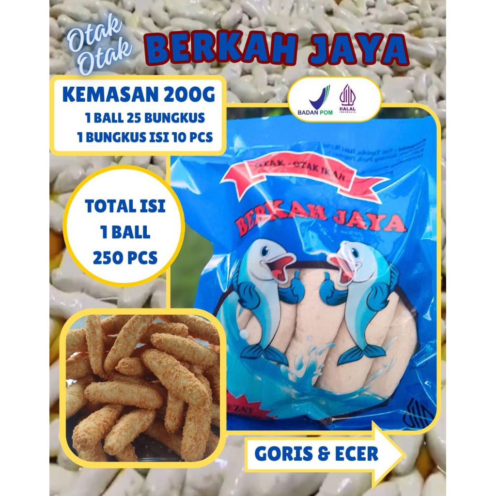 Otak otak ikan berkah jaya kemasan 200g dijamin mengembang nempel crispy