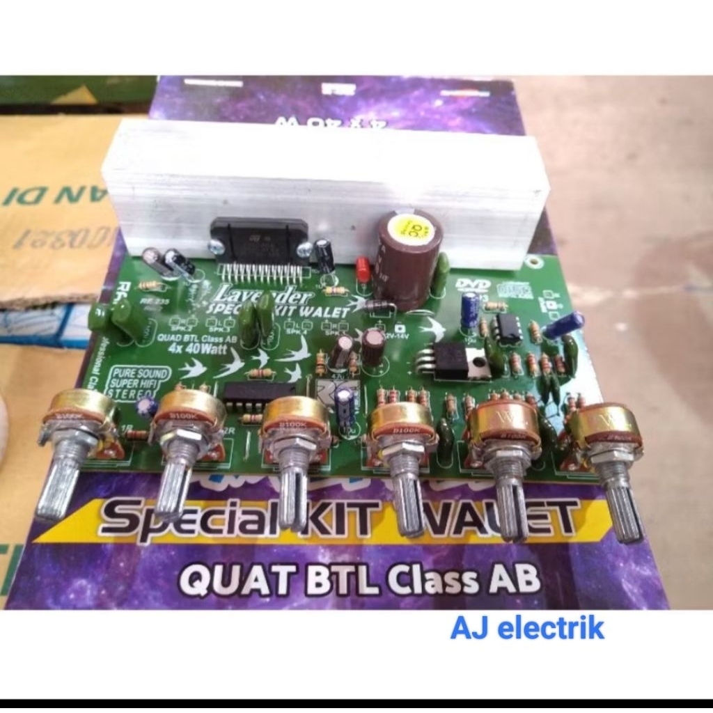 KIT TDA 7386 4 Channel Ampli Walet Power Amplifier Stereo Kualitas Suara Super Bass dan Treble