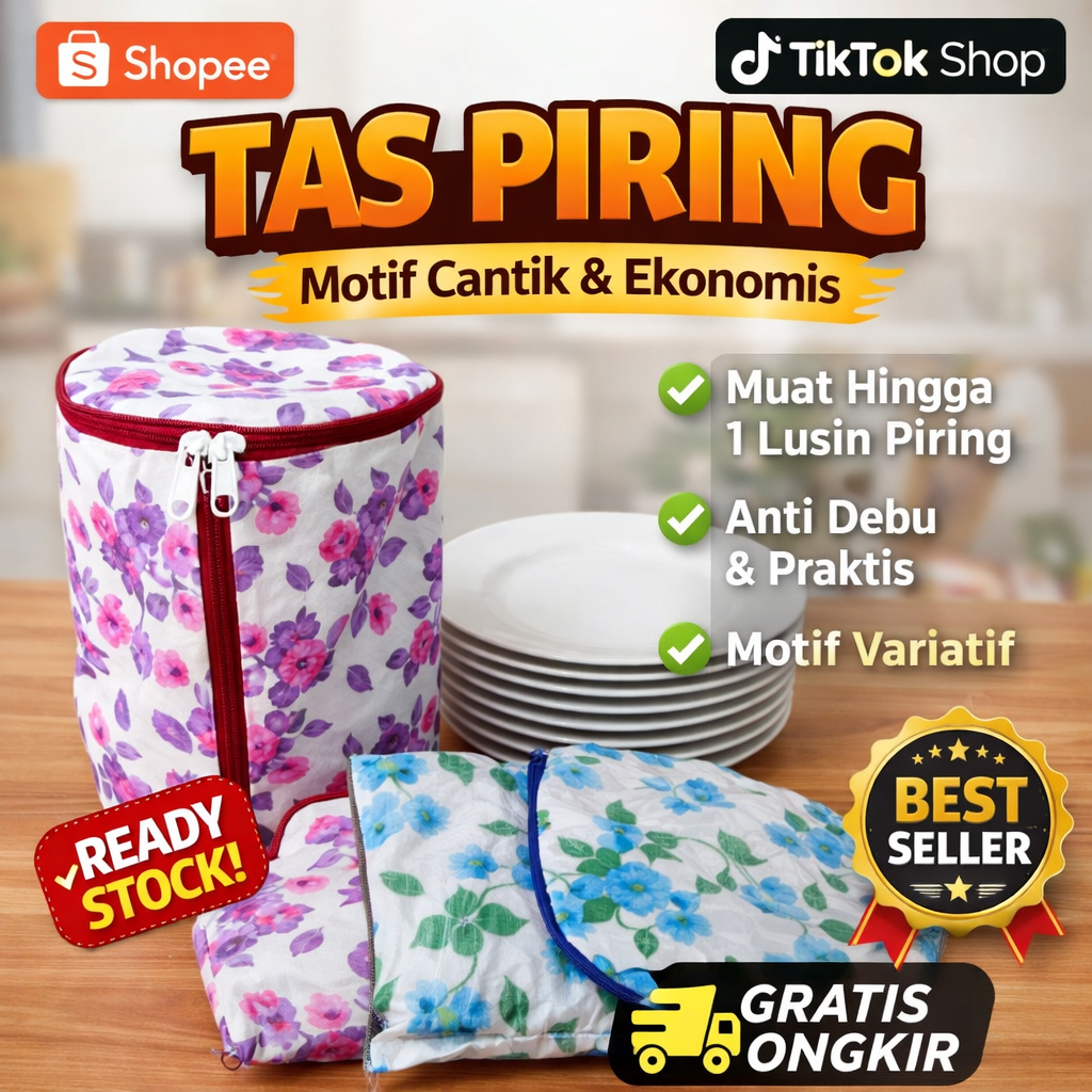 Tas piring 22 cm Tas piring anti debu