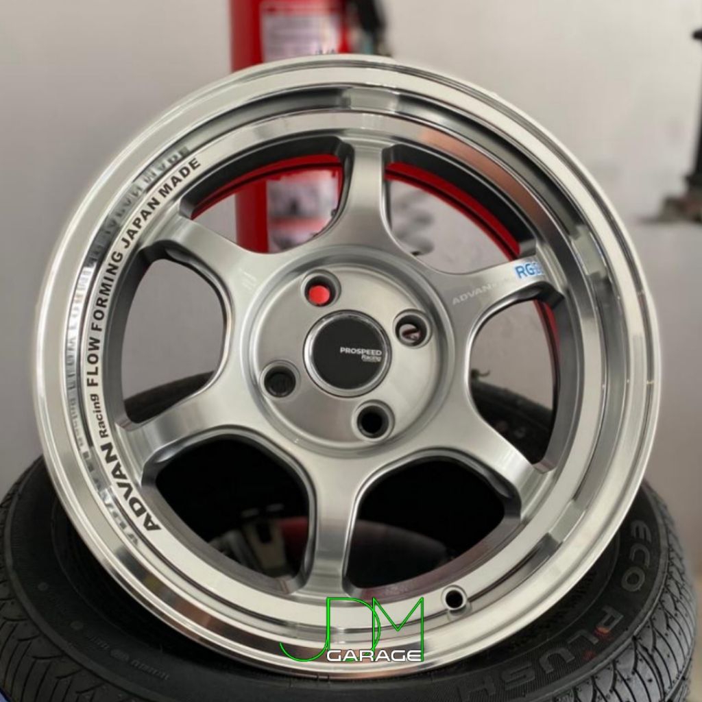 velg advan rg d2 r15 pcd 4X100 lebar 6,5 ET 38 velg mobil ring 15 velg racing agya ayla swift fronx 