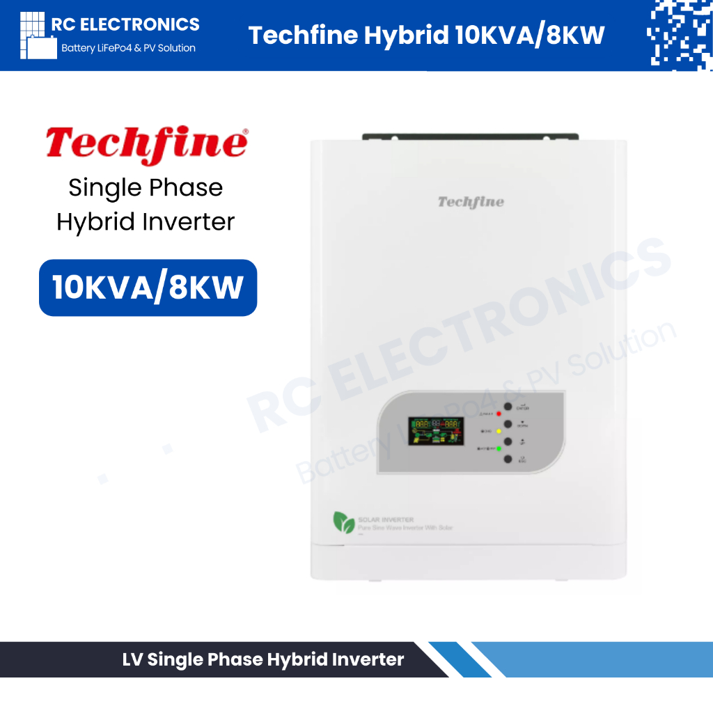 Techfine Hybrid Off Grid Inverter 10KVA/8000W Single Phase | VS10048