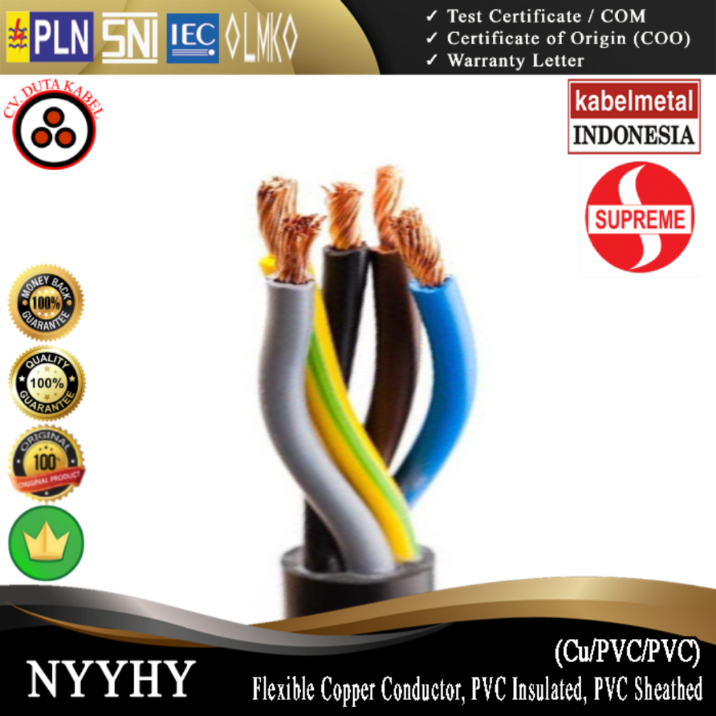 Kabel NYYHY 5x25 mm2 SUPREME KABELMETAL (KMI) /NYMHY H05VVF/5x25mm2/5 x 25 mm2/5x25 mm2/5x25mm2/5 x 