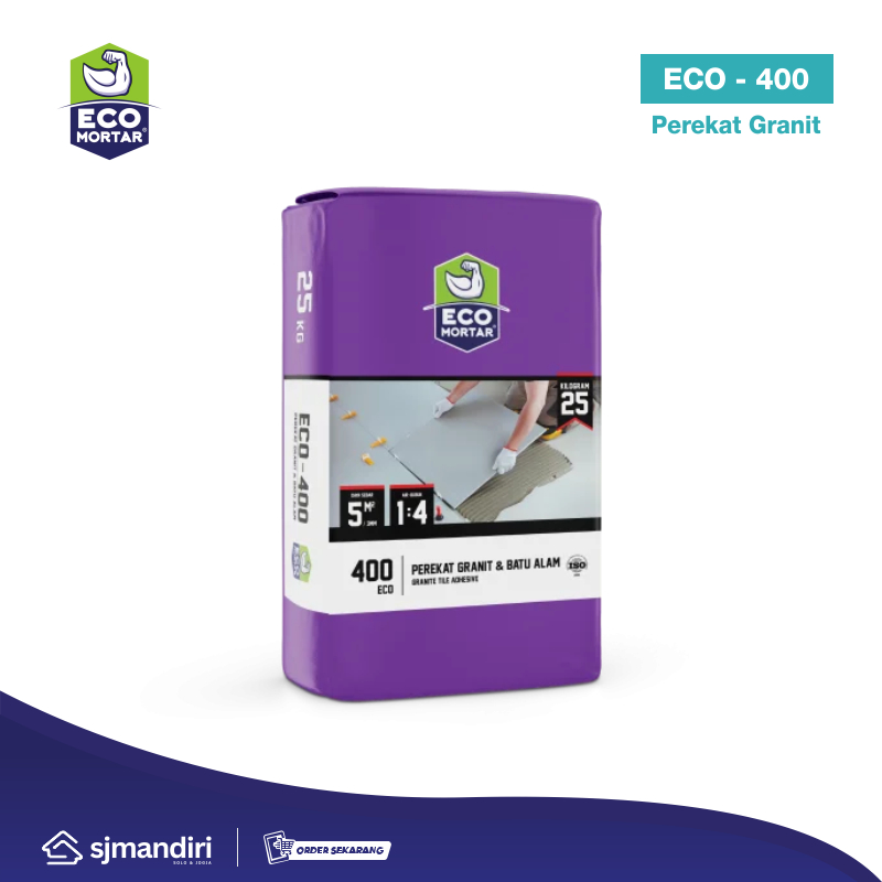 Eco Mortar Perekat Granit & Batu Alam Eco 400 Mortar Instan Eco Semen Instan
