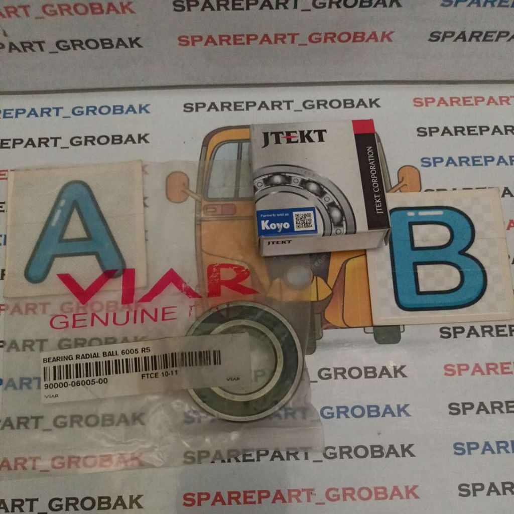 Bearing 6005 2RS (1 Biji) Laher Tromol BELAKANG Trail Viar Cross X 250SE, Original
