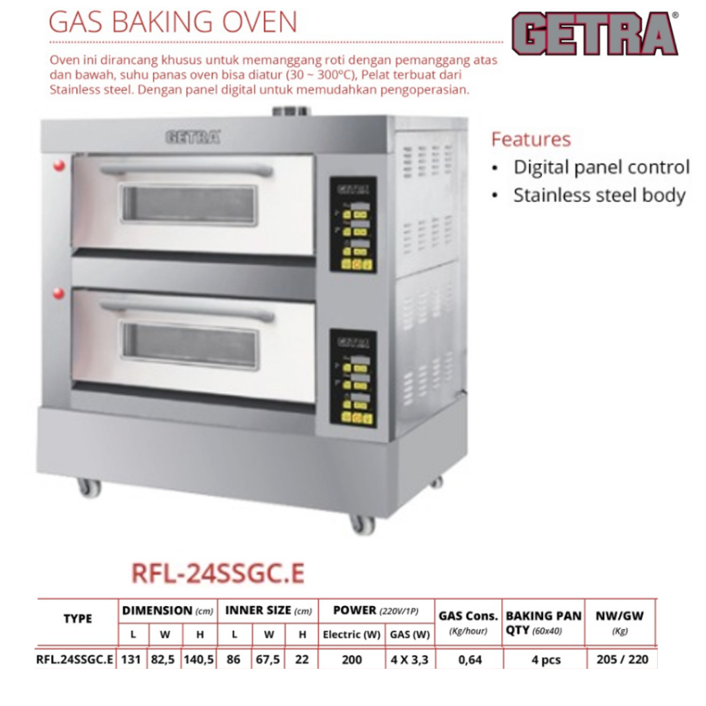 Getra gas oven 2 deck RFL24ssgc.E / RFL 24ssgc.E/ RFL-24SSGC.E Digital Control Panel