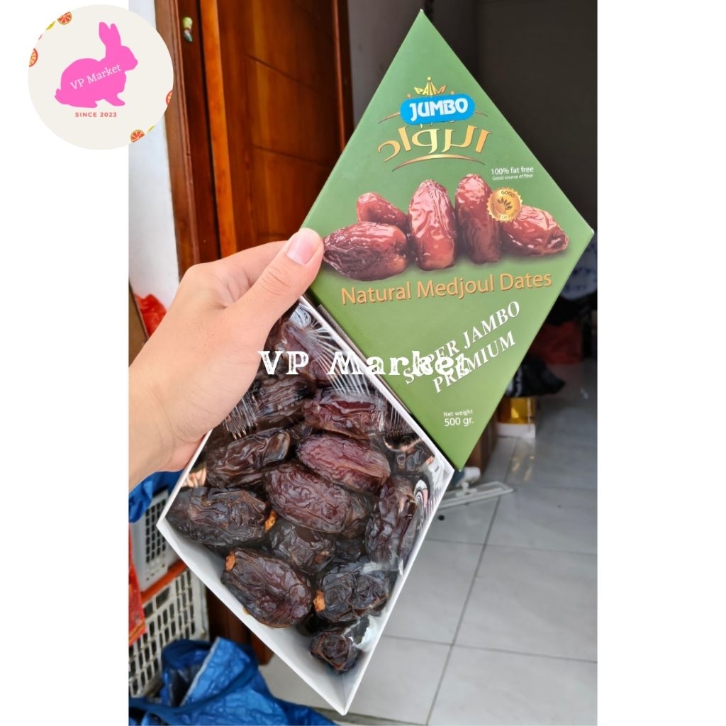 Kurma Medjool Super Jambo Premium Al Rowad 500g | Natural Medjoul Dates
