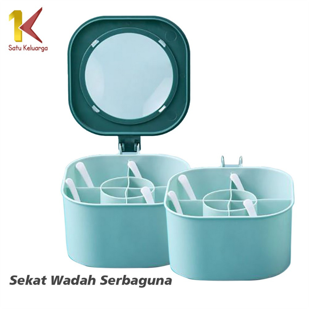 Satu Keluarga Tempat Bumbu Dapur 4 Sekat C429 Tempat Bumbu Portable / Wadah Kotak Set / Tempat Gula 