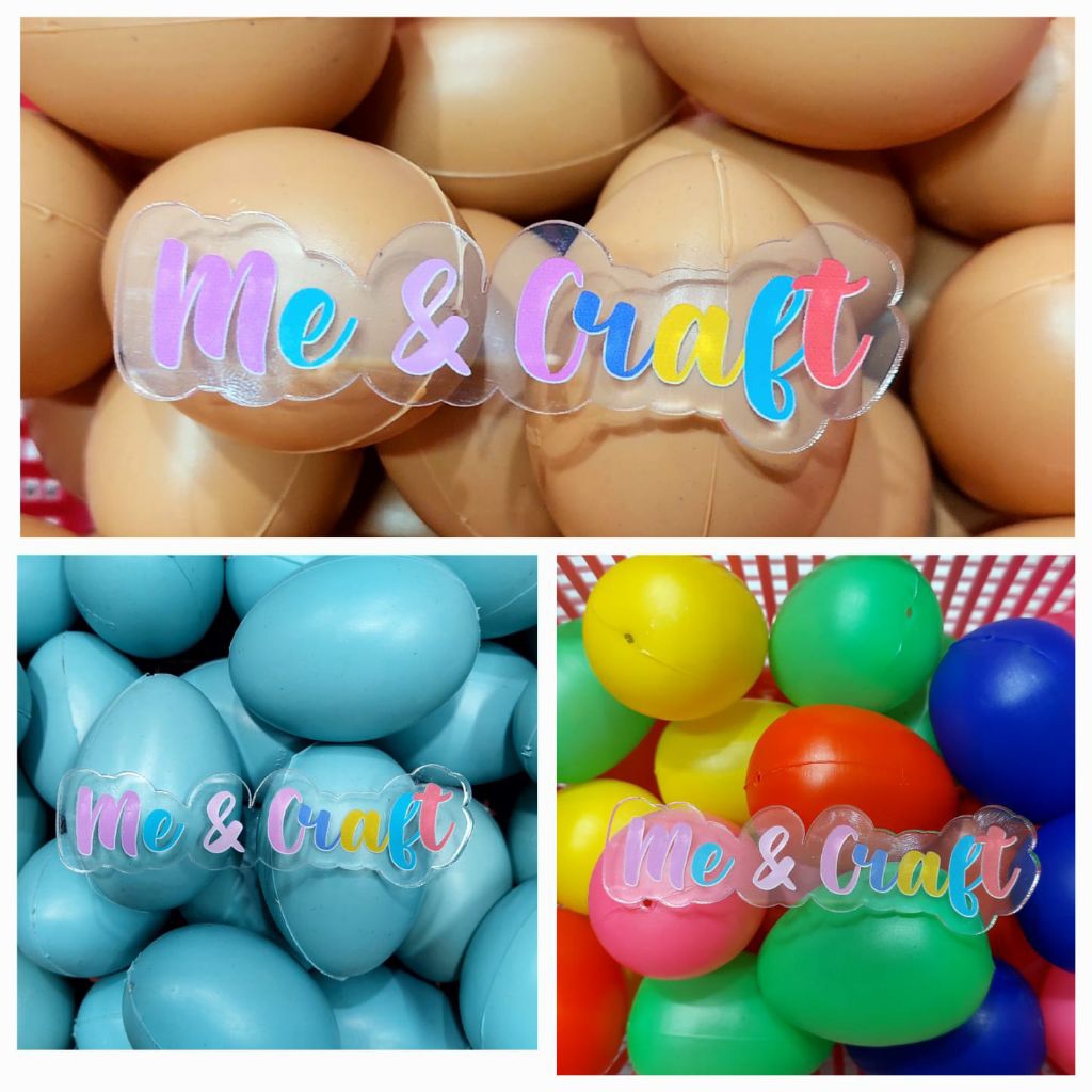 Telur Mainan / Telur Ayam / Telur Asin / Telur Warna-Warni Plastik - Telur Plastik Hias Paskah