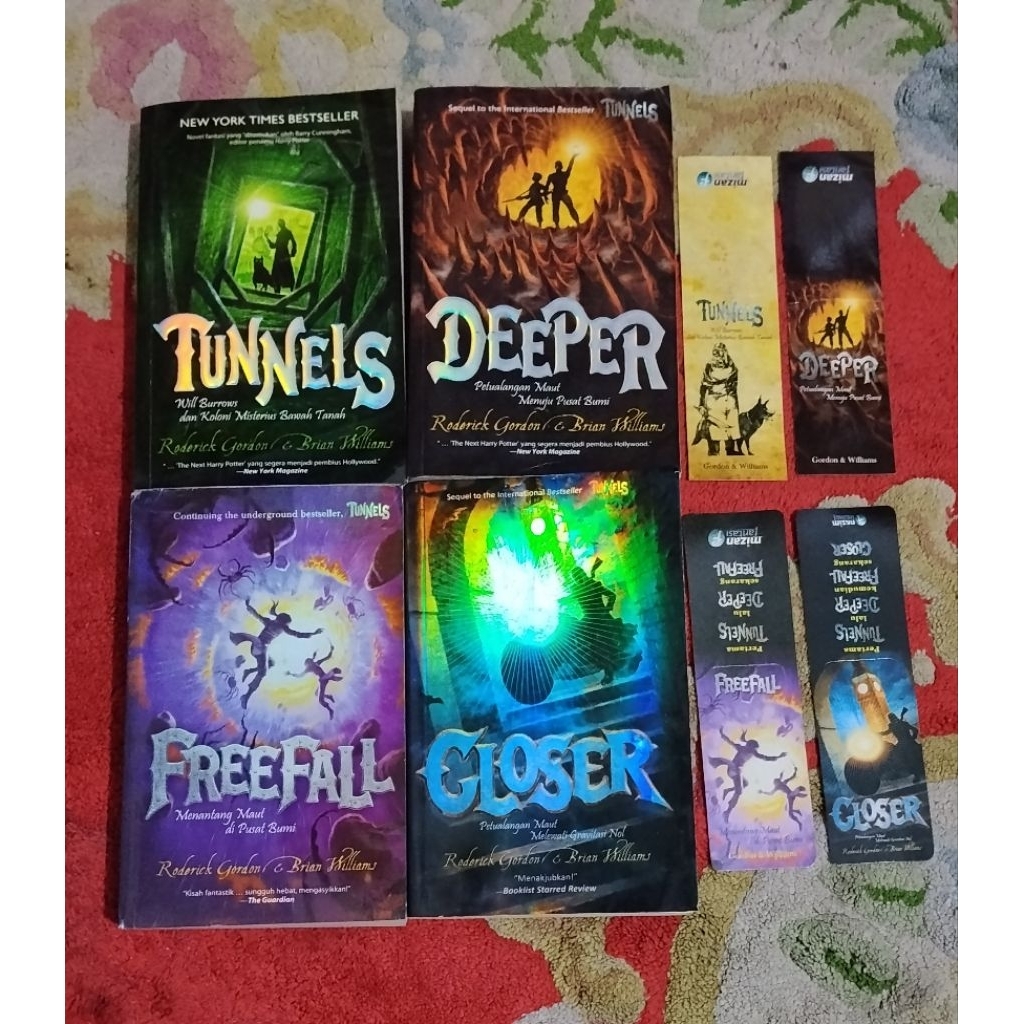 Novel Tunnels Series by Roderick Gordon & Brian Williams sepaket 4buku 100%ORI preloved koleksi prib