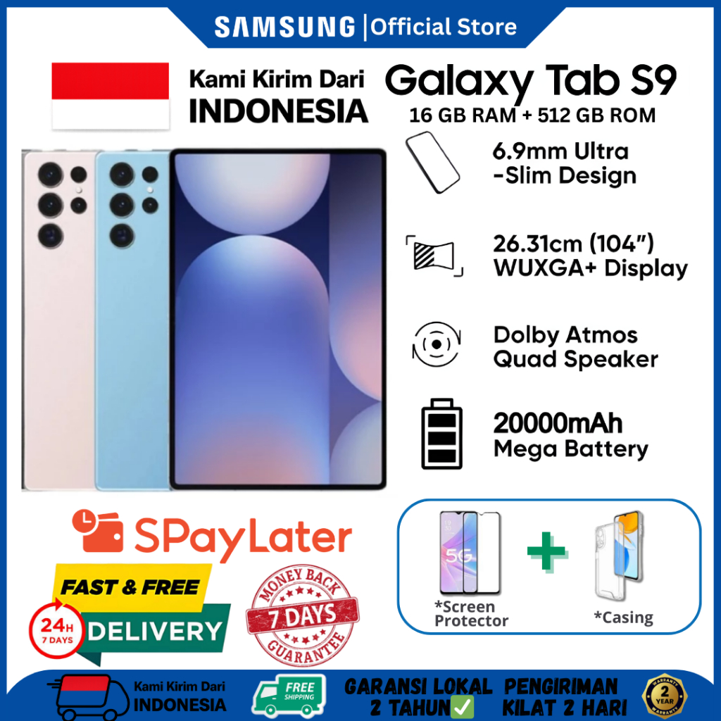 Samsung Galaxy S9 Tab 11 Inch | 5G/4G LTE | 12GB RAM 512GB ROM | Dual SIM | Android Tablet | New Sto