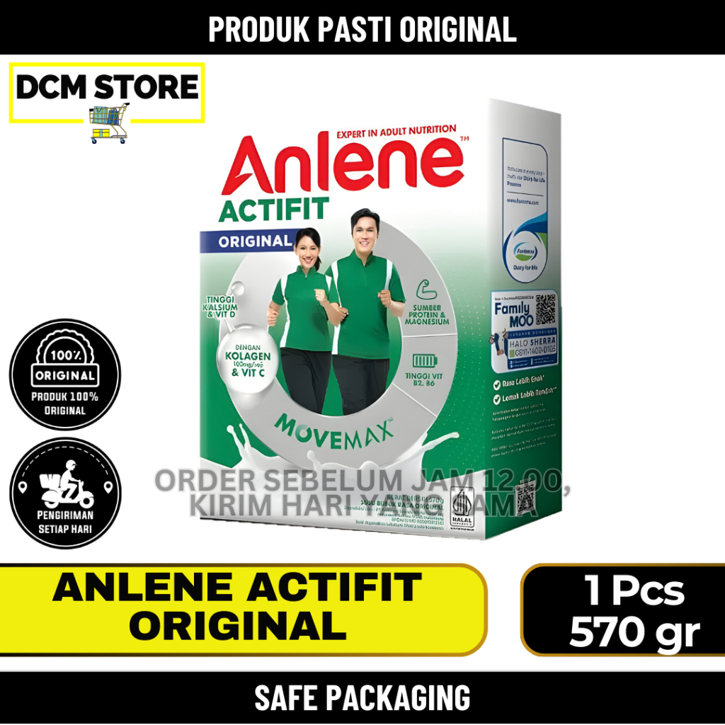 Anlene Actifit Original 570 Gr Susu Bubuk Tinggi Kalsium Untuk Usia 19-50 Tahun Diformulasikan Denga