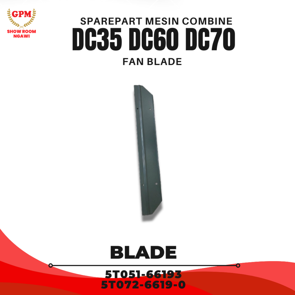 Sparepart Suku Cadang Blade 5T051-66193 5T072-6619-0 Untuk Mesin Panen Padi Combine Harvester KUBOTA