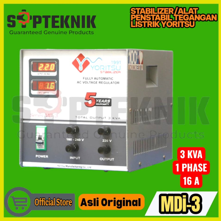 STABILIZER LISTRIK MDI-3 1PHASE 3KVA YORITSU