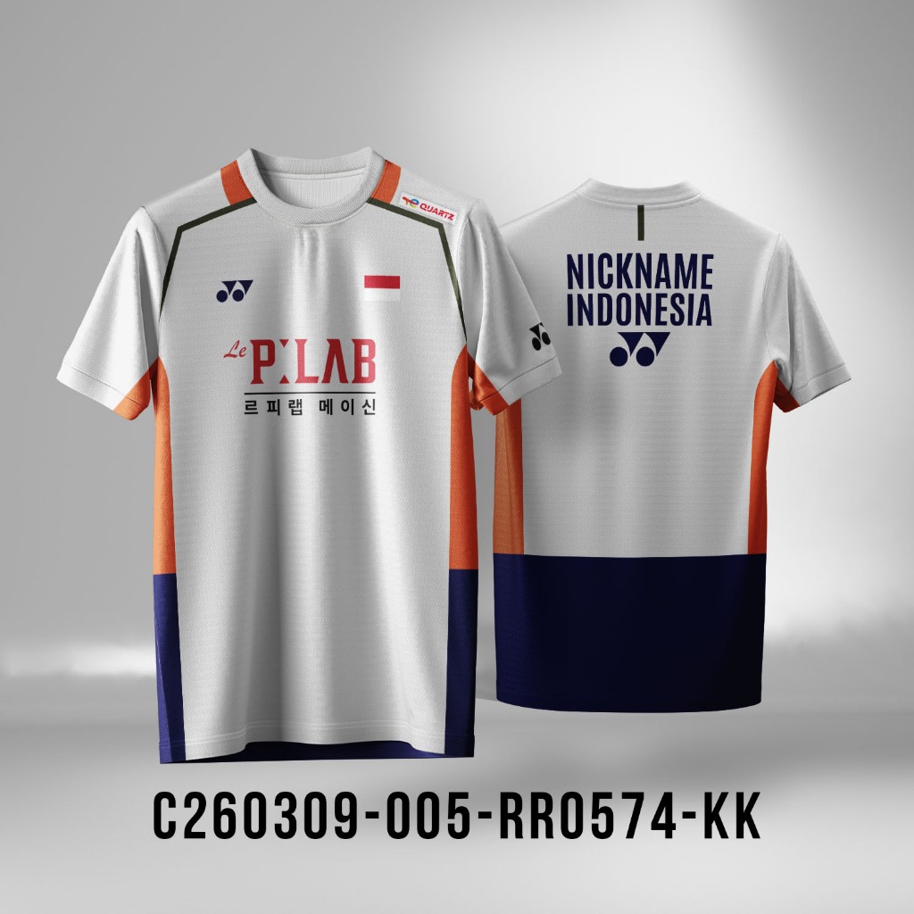 Jersey Badminton Korea Selatan x Indonesia Bulutangkis Dewasa Anak