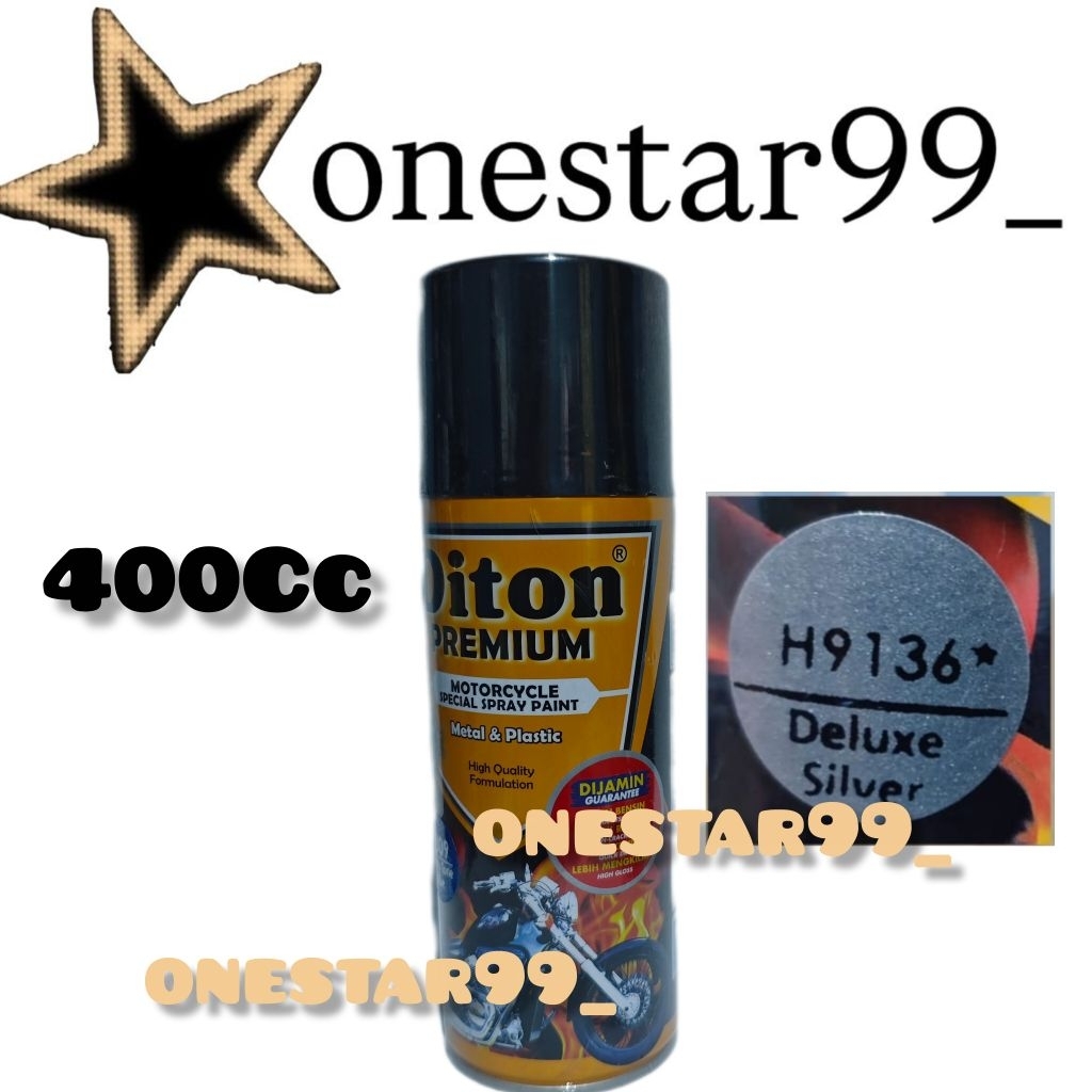 Pilok Pilox Pylox Cat Diton Premium Deluxe Silver H9136 9136 Doff Dop Spray Paint 400Cc