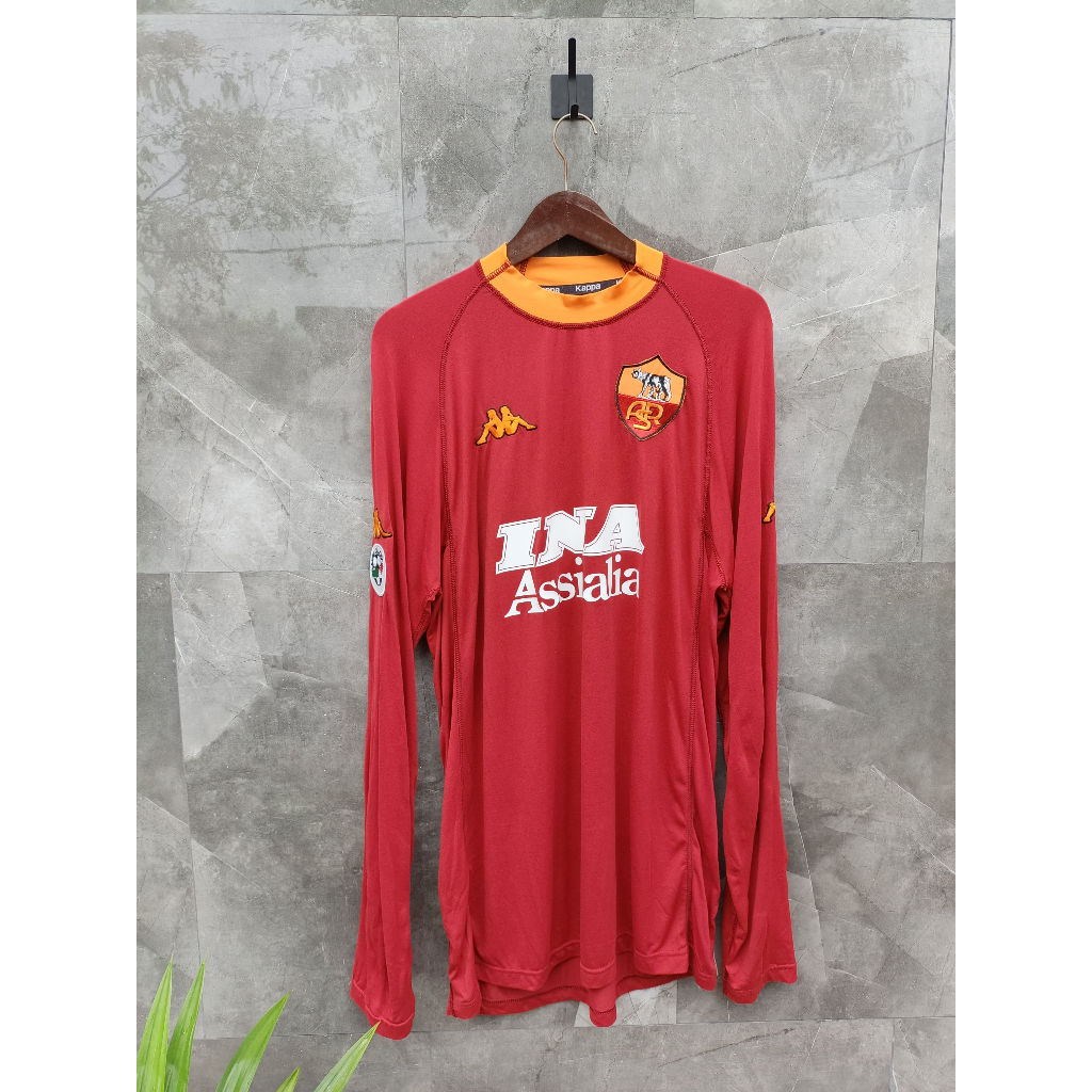 As Roma Home Long Sleeve 2000/2001, Roma Home 00/01 Calcio Champions