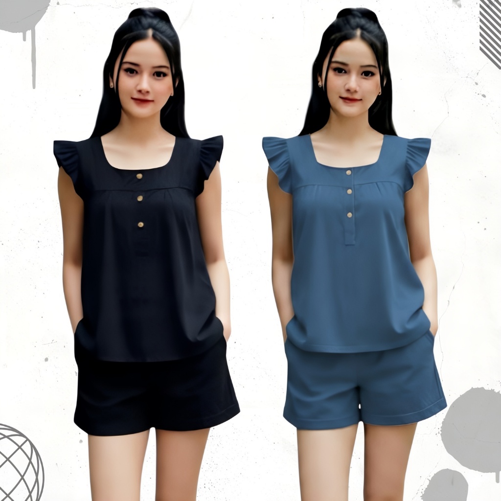 GROSIRR SETELAN KATUN POLY PREMIUM SETELAN BANGKOK BAJU TIDUR WANITA