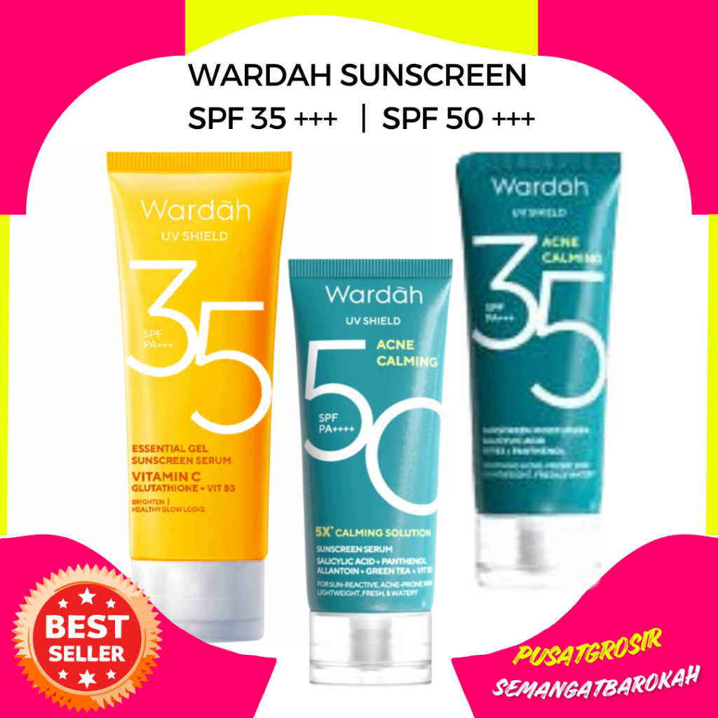 Wardah UV Shield Sunscreen SPF 35/50 PA+++ Waterproof