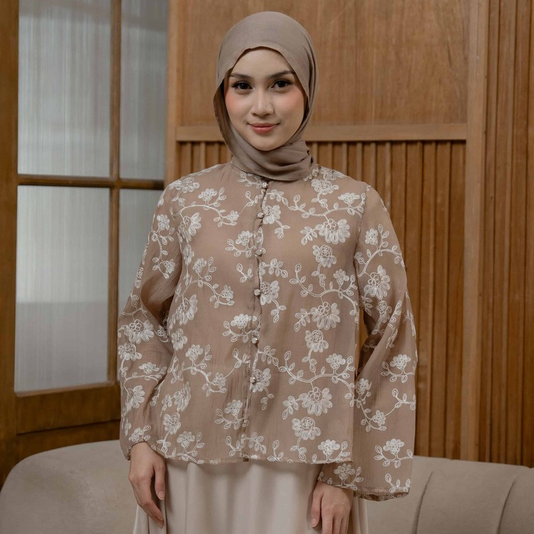 Mayoutfit Revania Blouse | Blus Atasan Bordir Wanita Baju Kurung Malaysia Raya Melayu Lebaran Kondan
