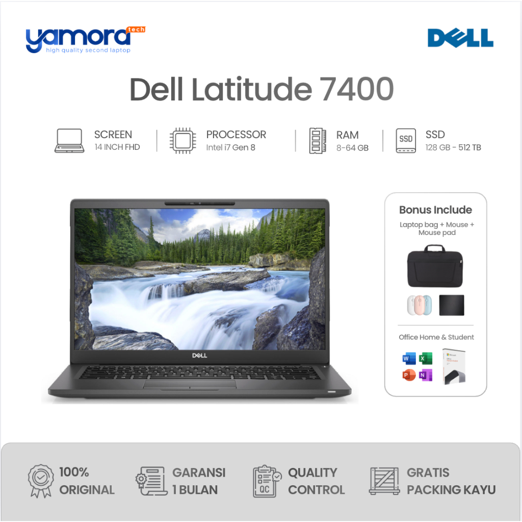 Dell Latitude 7400 Core i7 Gen 8 Black Carbon