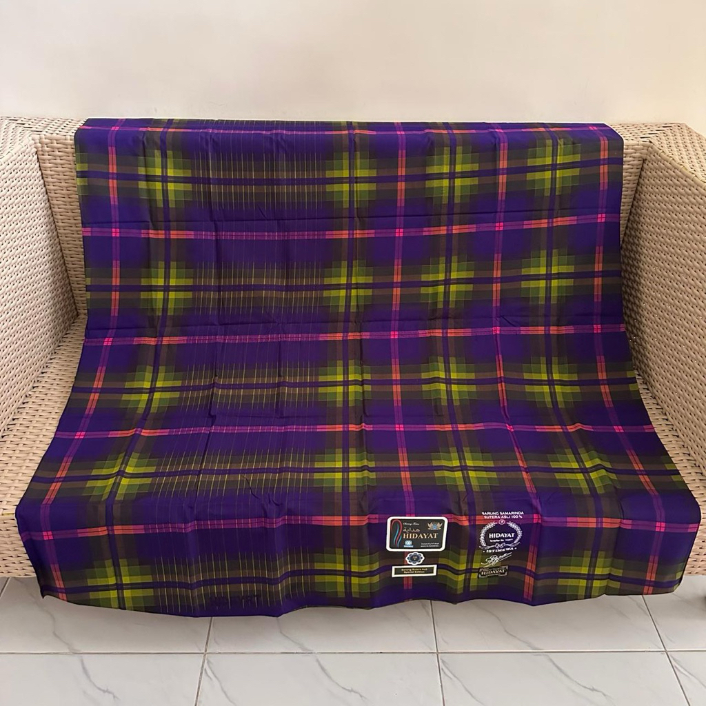 Sarung Tenun HIDAYAT Kotak Jadul FULL SUTRA 100%