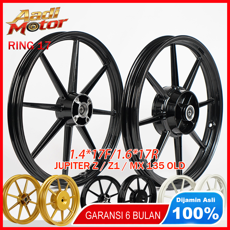 VELG BIKINGBOY PALANG 8 RING 17 Untuk Jupiter Z New/Z1/Burhan MX 135 Old Vega R/Rr/Zr New (Tromol Be