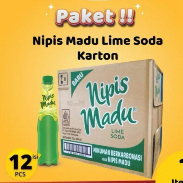 mayora nipis madu 1 karton / 12 botol / nipis madu minuman berkarbonasi like soda