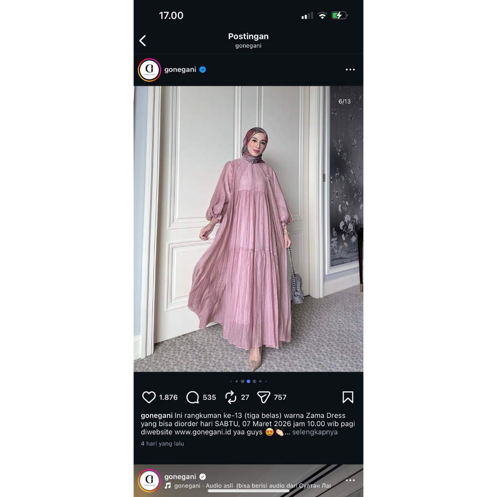 ZAMA DRESS BY GONEGANI PINK UK L