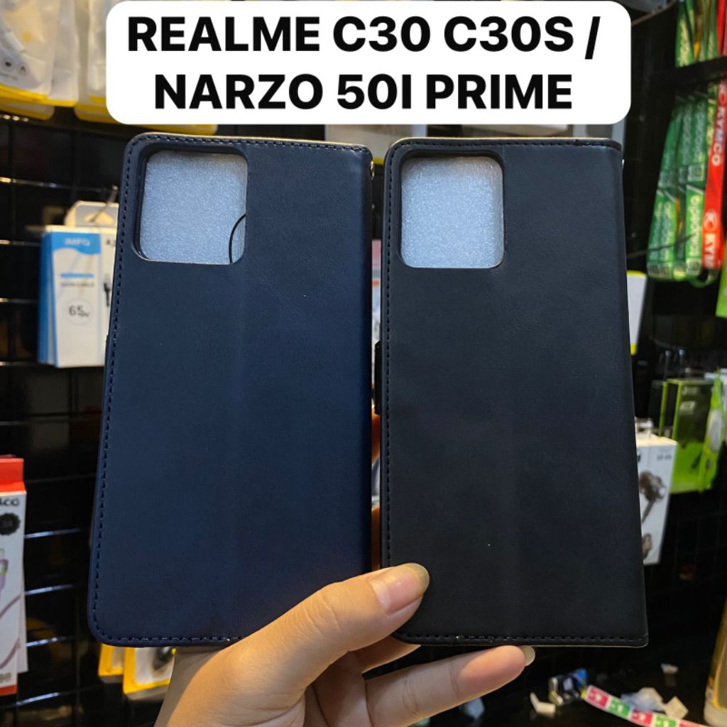 CASE CASING DOMPET LIPAT KULIT REALME C30 C30S / NARZO 50I PRIME