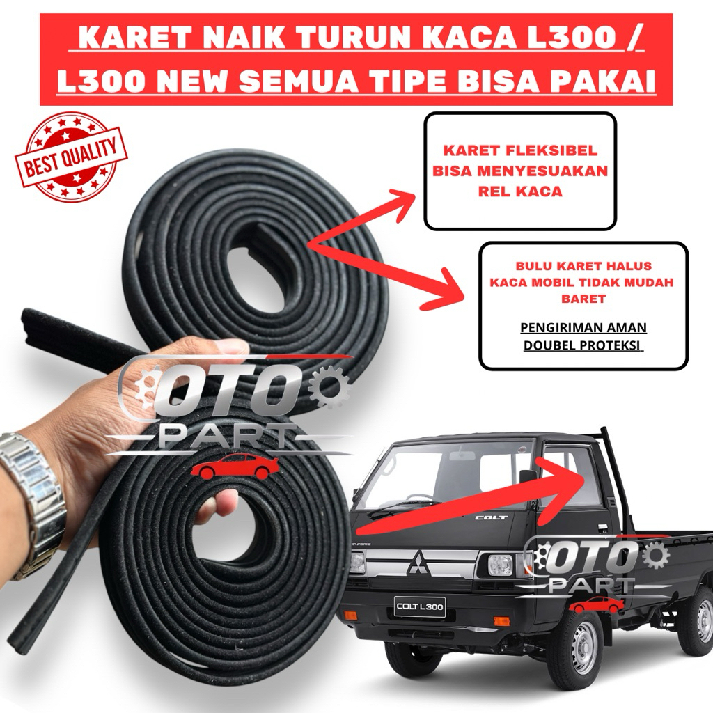 Karet Bludru Naik Turun Kaca L300 / Karet Chanel Rel Kaca L300 / Karet Bludru Naik Turun Kaca L300 /