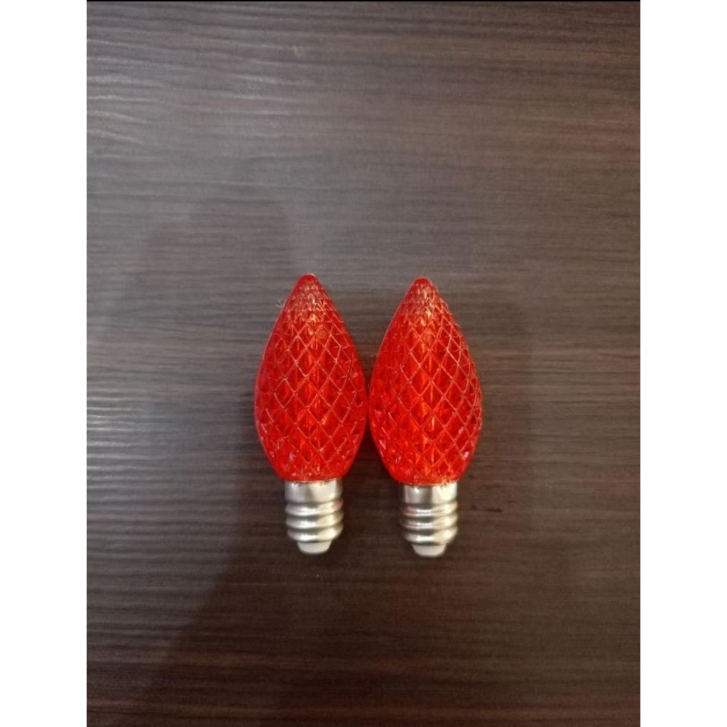 [LAMPU] Bola Lampu LED E12 LIGT Merah/Bola Lampu Merah Kristal/Bola Lampu Motif Kristal/Bola Lampu L