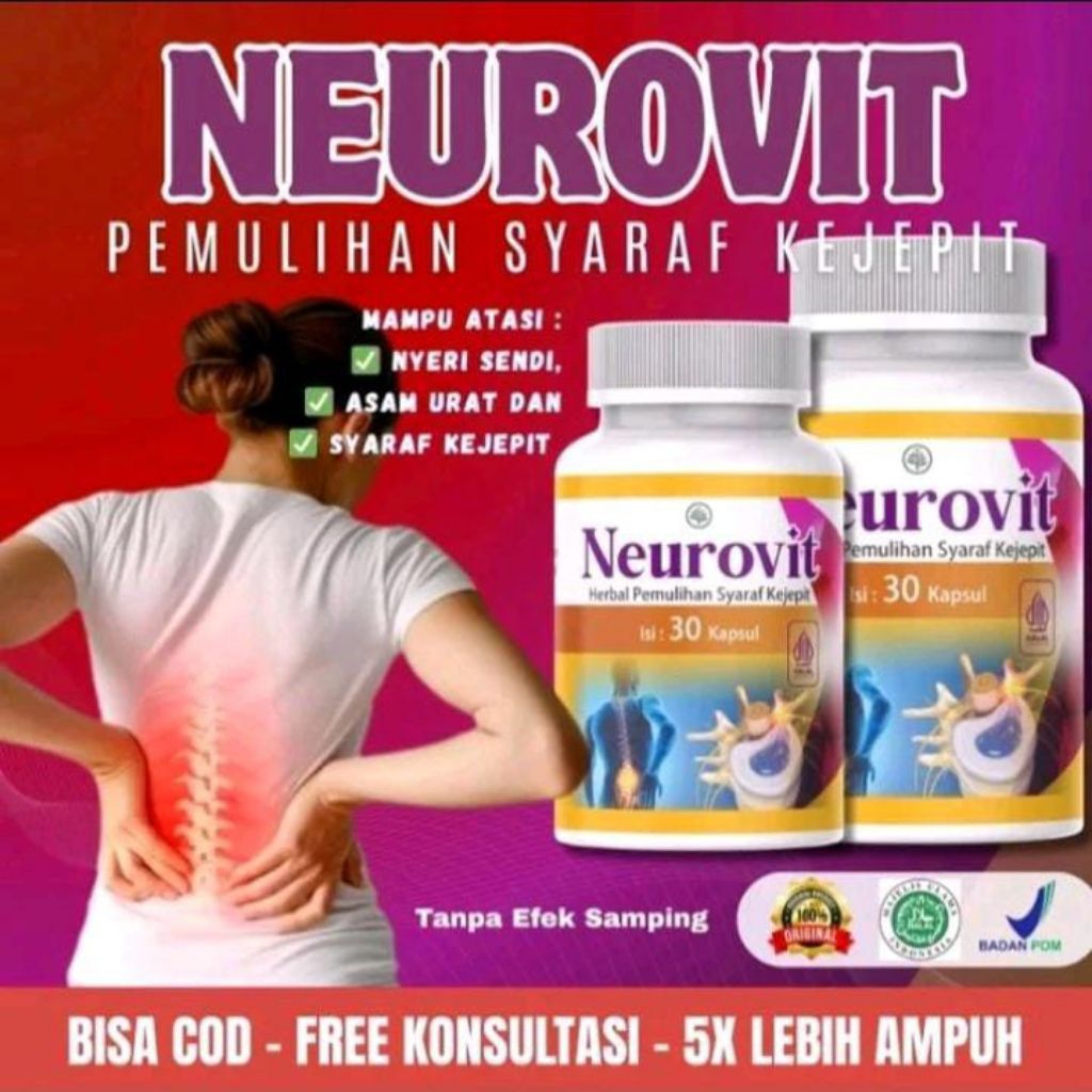 Neurovit Vitamin B Kompleks Untuk Saraf Kejepit Kesemutan Nyeri Pinggang