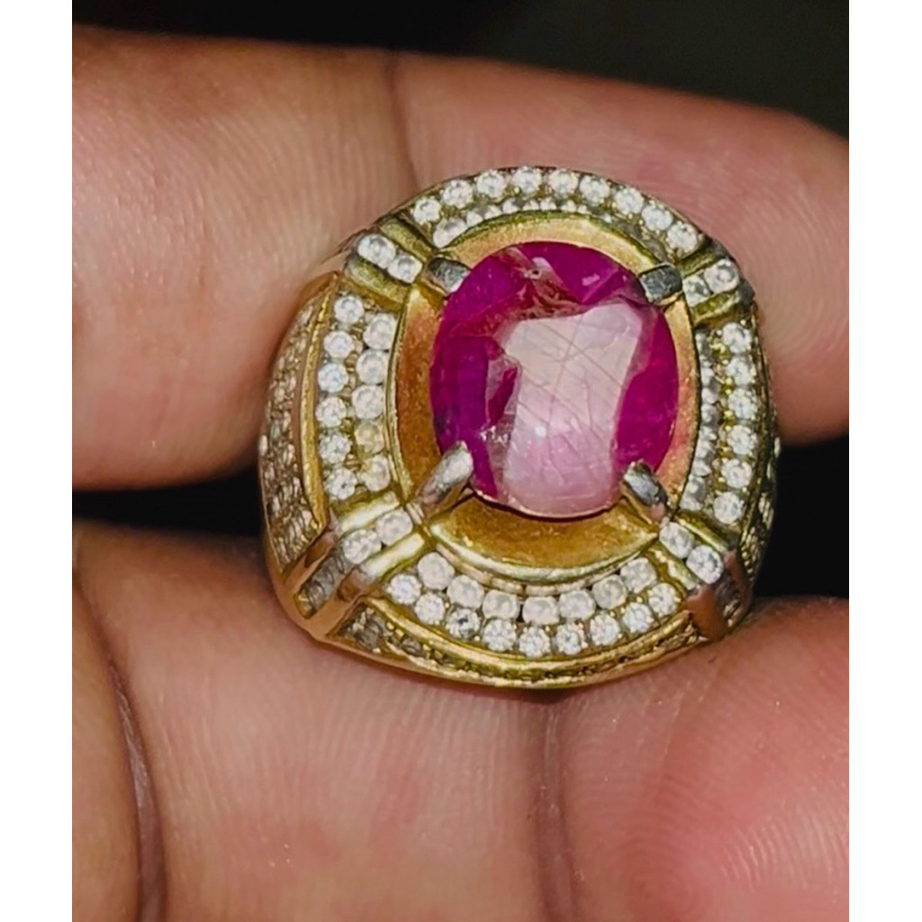 natural ruby/mirah windusara burma belang motif angk 1a