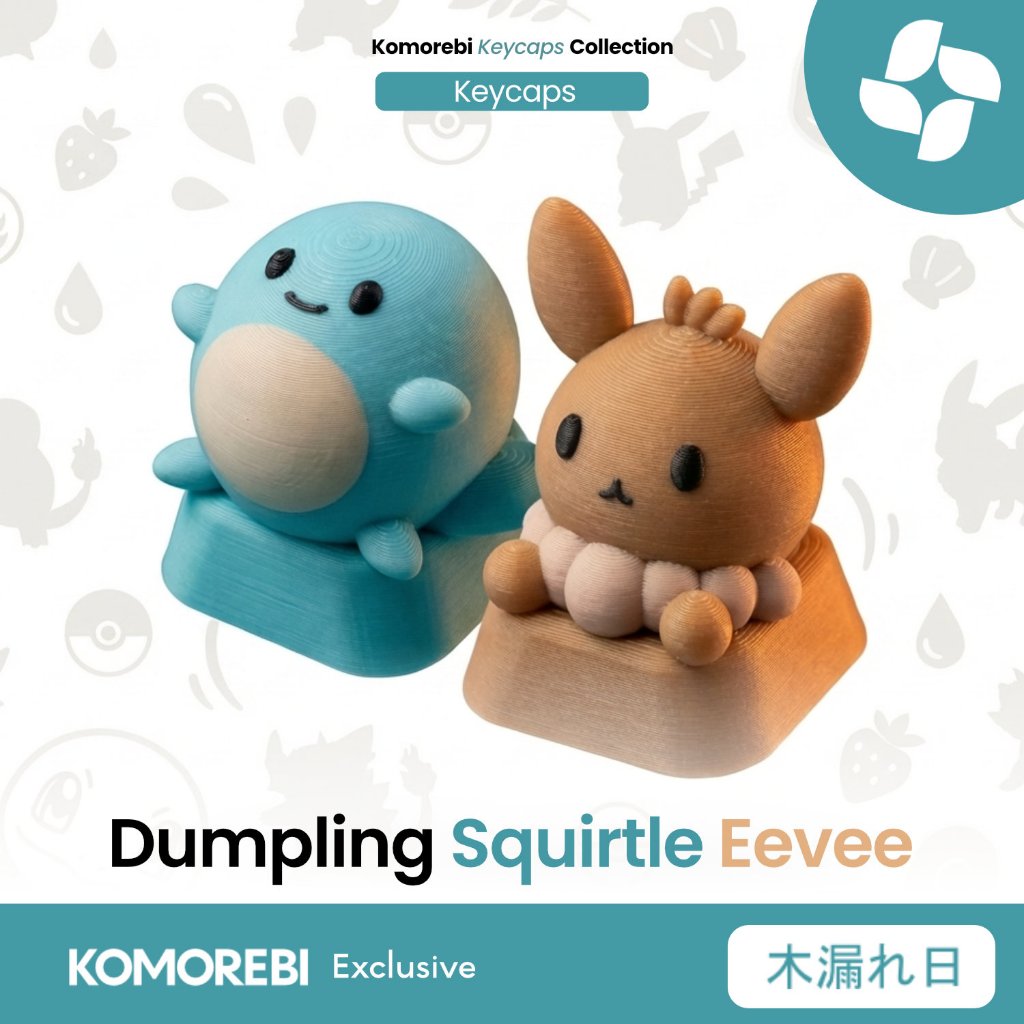 "Custom Keycap Artisan Dumpling Squirtle Eevee Mechanical Keyboard Aksesoris Komputer Lucu Unik Kara