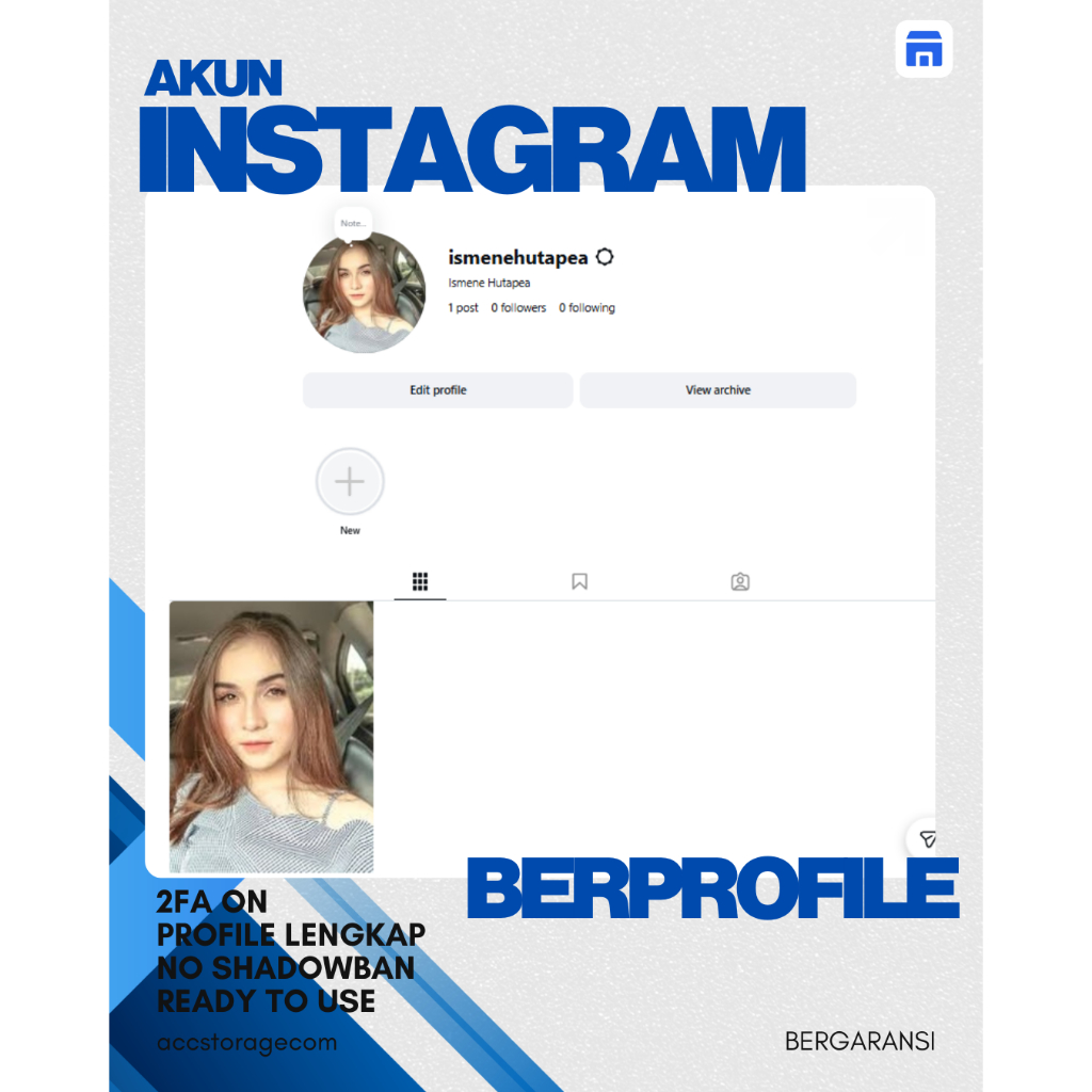 Akun Instagram Fresh 2FA ON | Email Verified | Siap Pakai | IG Berposting | Aman Login