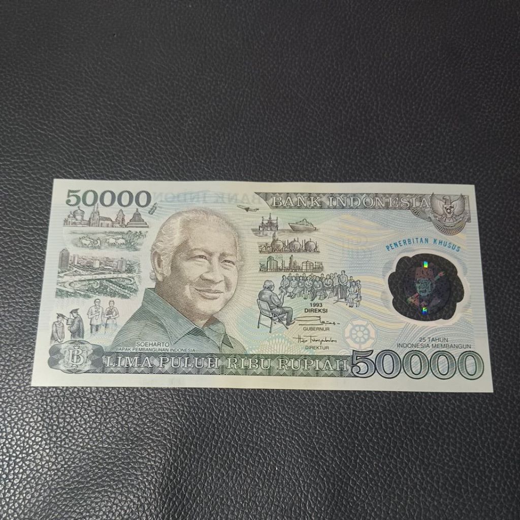 Indonesia Bank Note 50.000 polymer soeharto UNC gress
