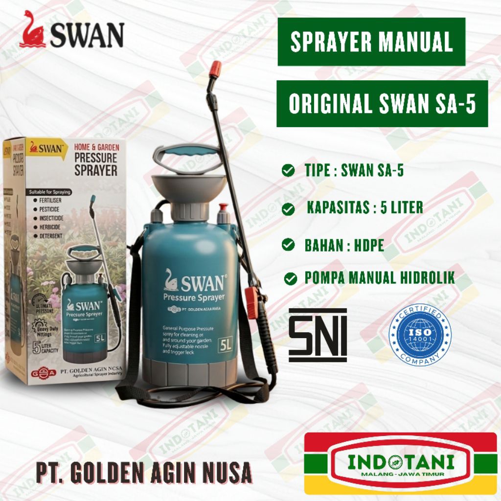 SPRAYER MANUAL SWAN 5 LITER / SEMPROTAN SWAN MANUAL / ALAT SEMPROTAN TANAMAN SWAN