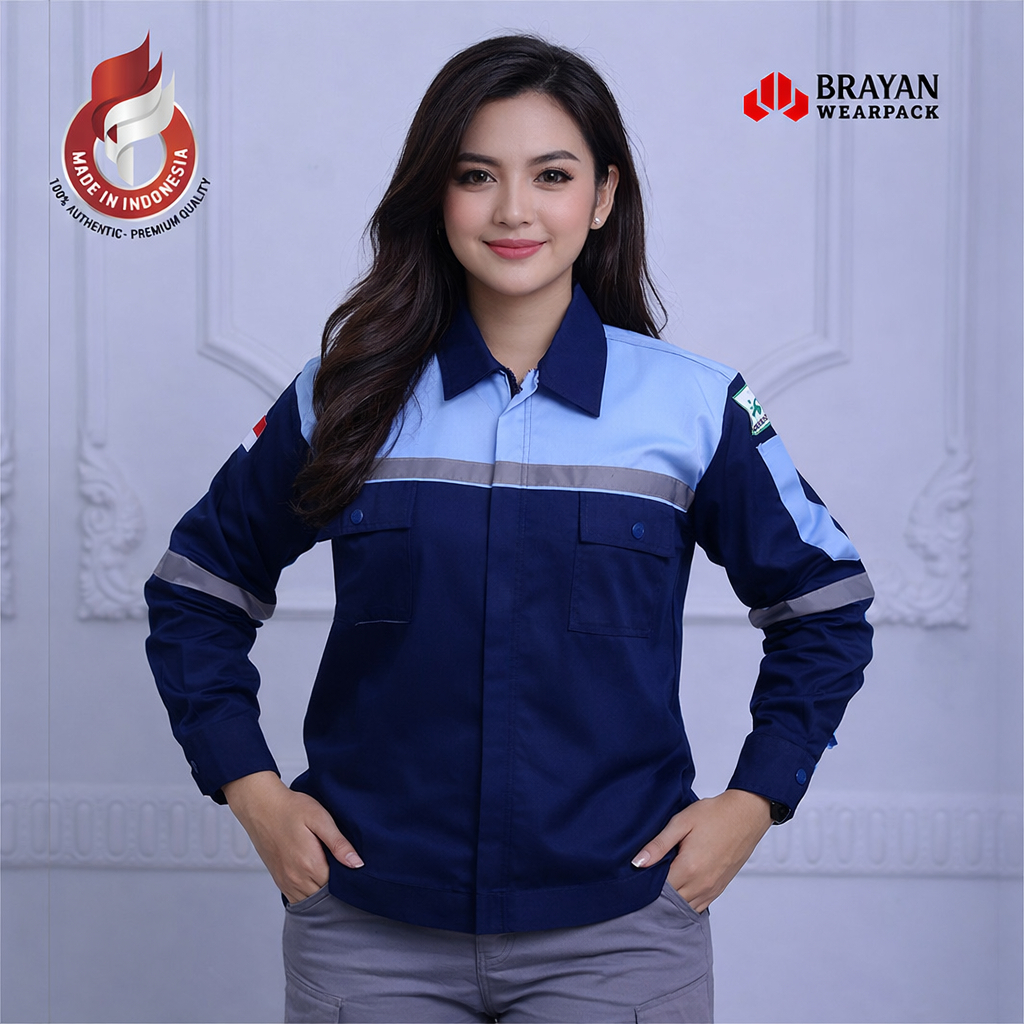 Wearpack Atasan Pria Wanita - Baju Safety Lengan Panjang American Drill