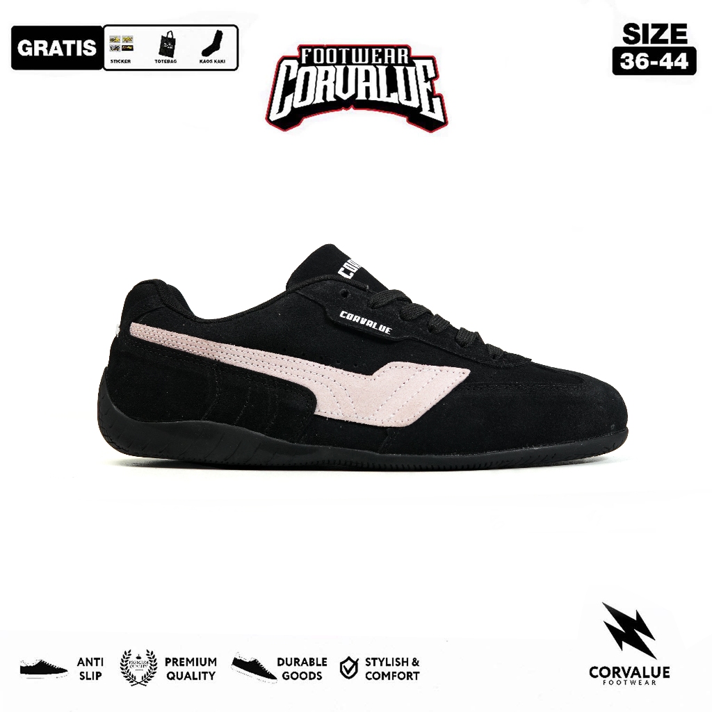 CORVALUE - Velocity Pro Black Pink | Sepatu Pria Wanita | Sneakers Pria Wanita Shoes Casual