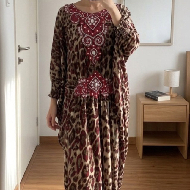 [NEW] KAFTAN MOTIF MACAN TUTUL (Hanya ada 1 PCS)