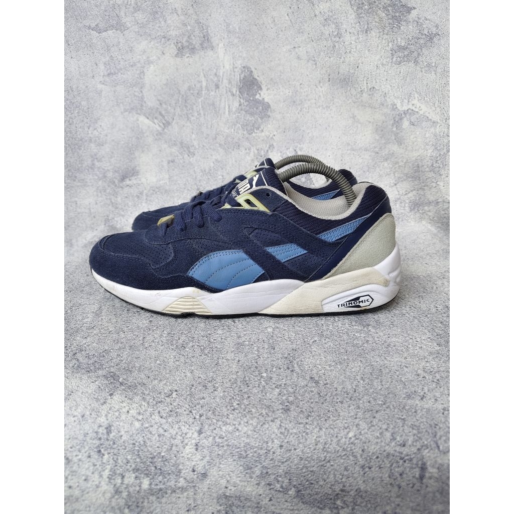SEPATU PUMA TRINOMIC BLAZE BLUE SECOND ORIGINAL LIKE NEW