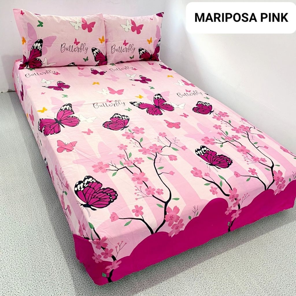 BISA COD sprei mariposa pink estetik minimalis estetik 160x200 seprei 90x100 murah 180x200 seprai 20