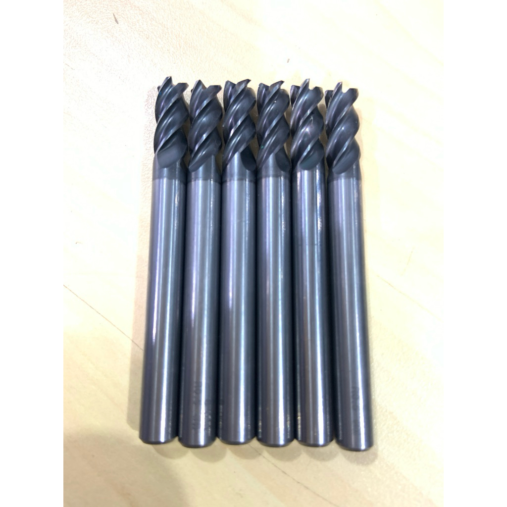 Endmill 6mm 4flute carbide bekas Endmill carbide 6mm bekas layak pakai