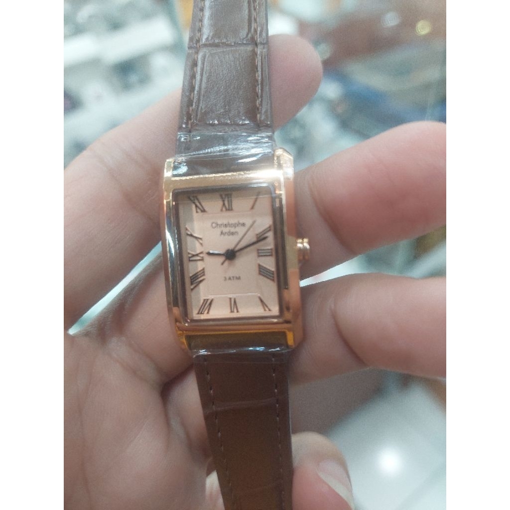 Jam tangan cristophe arden tali kulit variasi warna wanita CA 1007/1006 LH original 100% garansi res