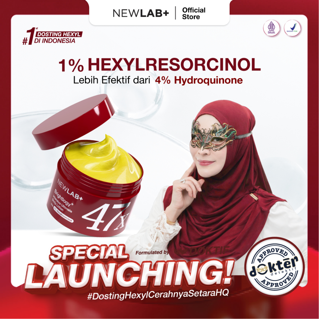 NEWLAB Brightlogy Intensive Ultimate Body Lotion with 1% Hexyl | Body Lotion Pemutih Badan | Handbod