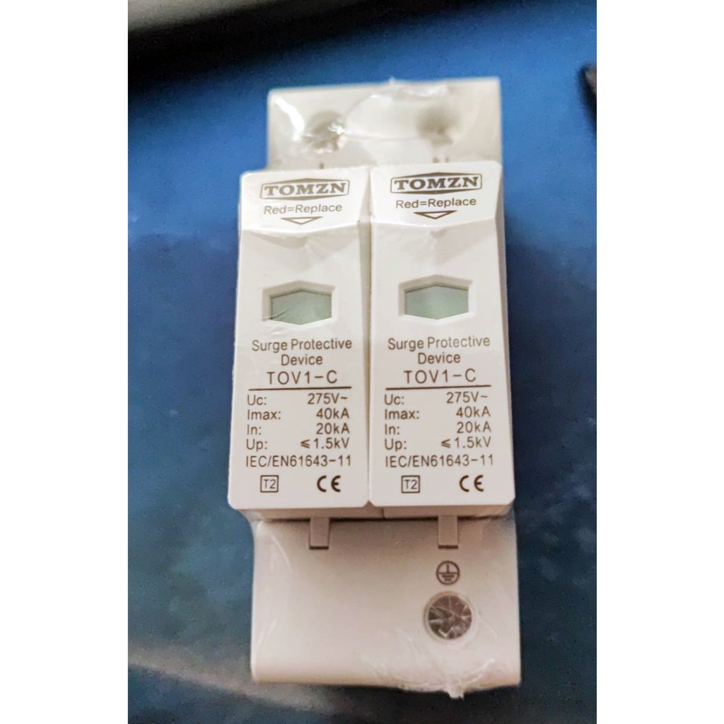 MCB anti petir AC SPD 275V 20KA~40KA Surge Protector