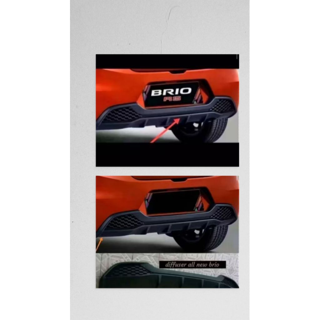 Diffuser honda brio rs tahun 2018-2023